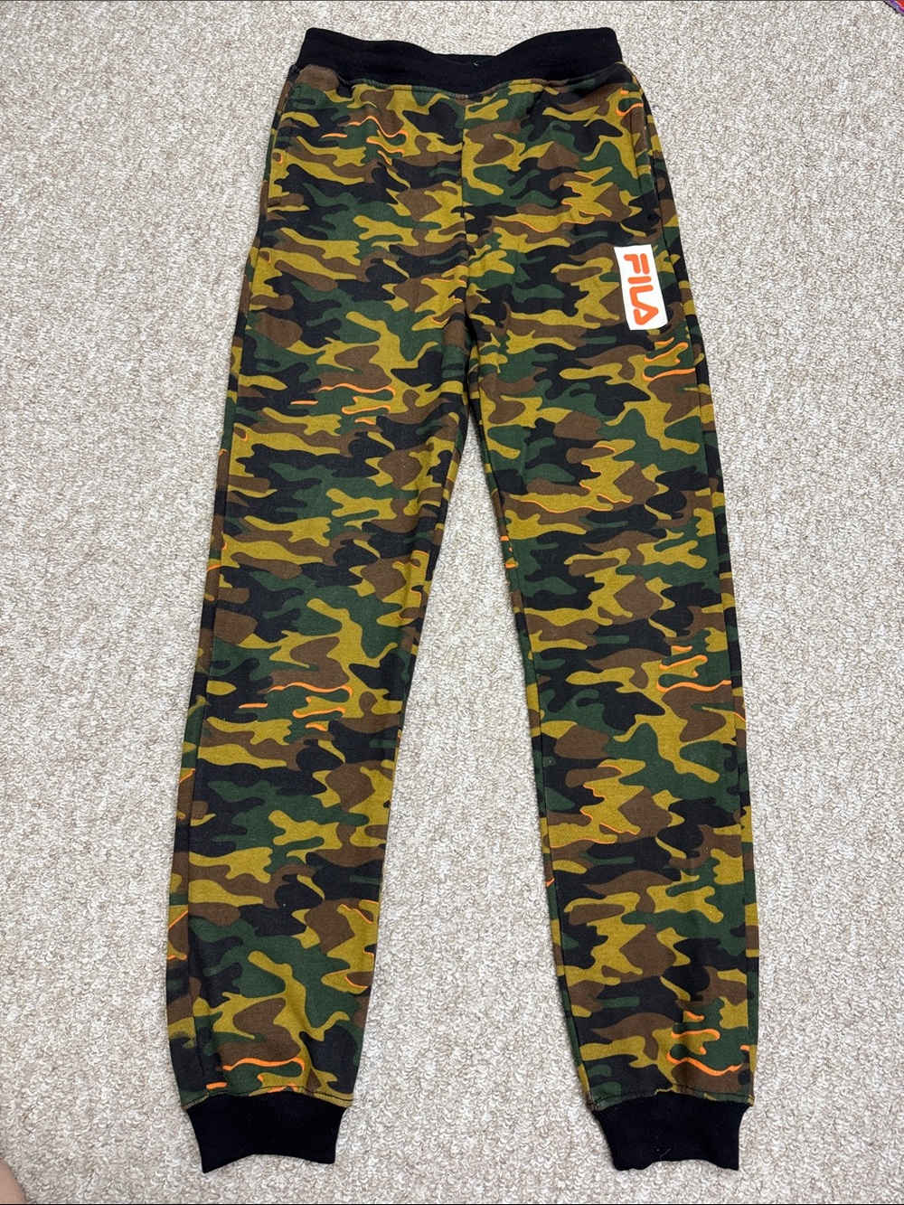 Fila Kids Camouflage Jogger Sweatpants - Green/Brown/Black